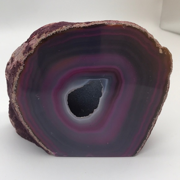 Geode Other - Large Slice Agate Geode Magenta in color Beautiful